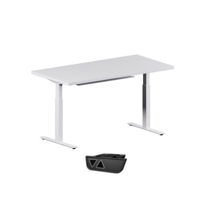 База підйомного столу зі стільницею і кабель каналом Stand Gottfrid S470 EU AC=On White