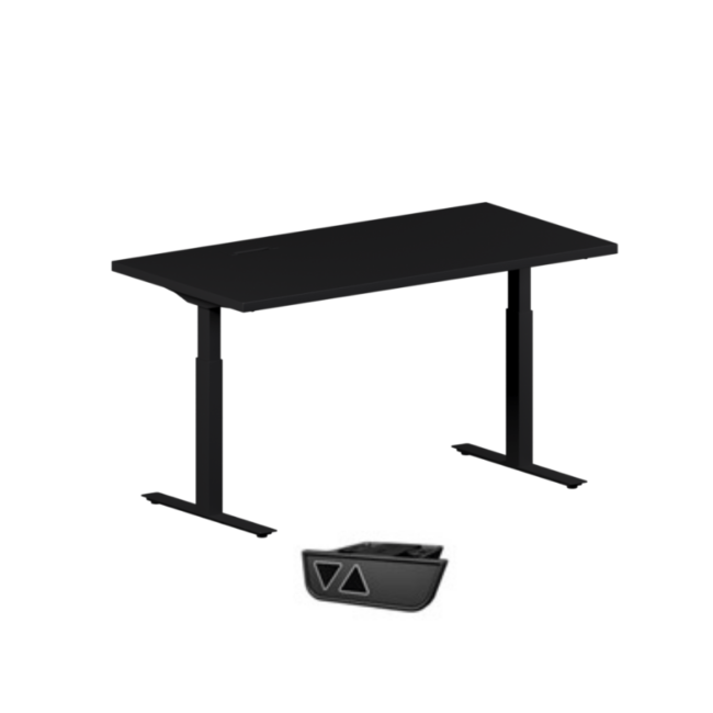 База підйомного столу зі стільницею Stand Gottfrid S470 EU AC=On Black-min