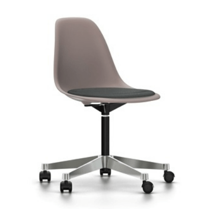 Eames Plastic Side Chair PSCC with seat upholstery (1)