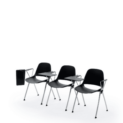 ECLIPSE PLASTIC ARMCHAIR WITH WRITING TABLET