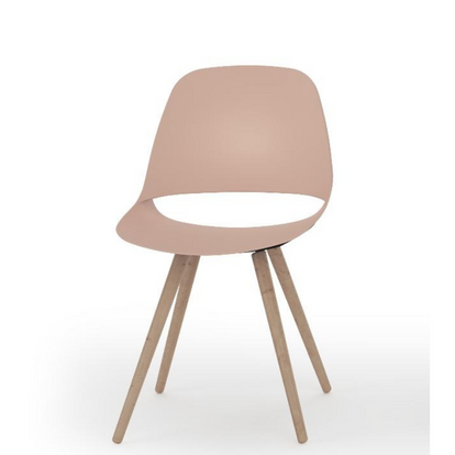 ECLIPSE PLASTIC CHAIR, FOUR WOODEN LEGGED FRAME