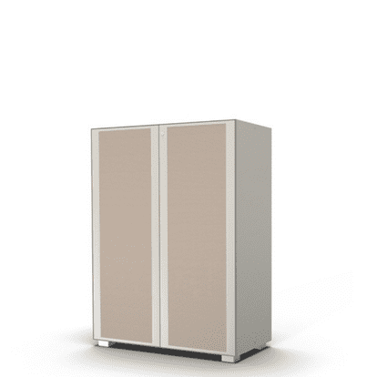 Hinged door cabinet with sound doors
