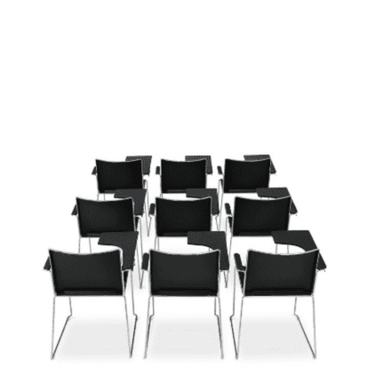 laFILÒ PLASTIC CHAIR WITH REMOVABLE TABLET ATTACHED TO ARM (2)